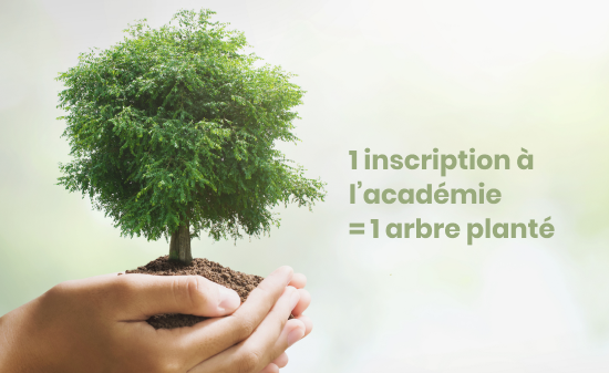 Un inscription à l'académie = un arbre planté