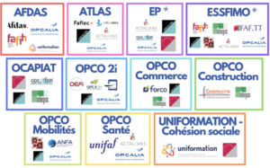 Logos des organismes financeurs (OPCO) 